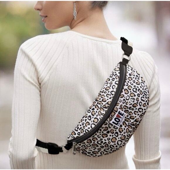 Brighton Wild Cat Love Belt Bag Leopard Cheetah Animal Print Sling Bag Crossbody - Picture 1 of 4